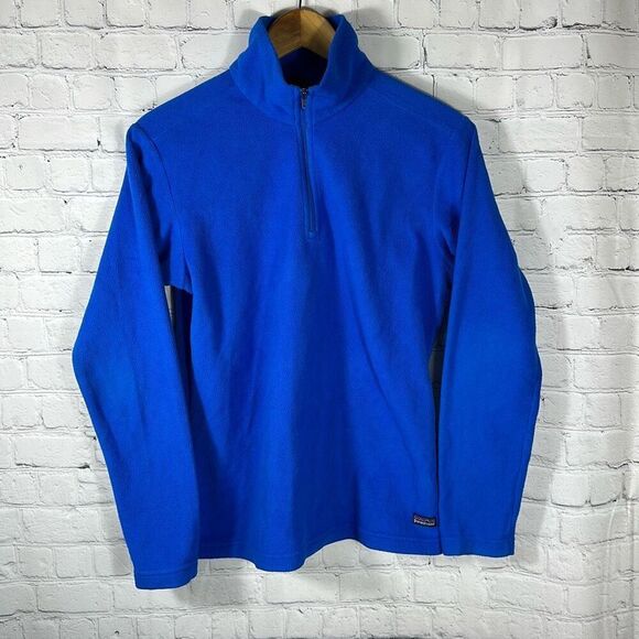 Patagonia Worn Wear Women's Micro D 1/4-Zip Fleece Pullover size M Medium Blue - Picture 9 of 16